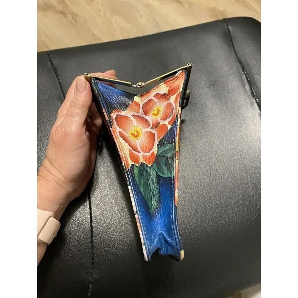 Sharif Butterfly Flower Phone Case Hand Painted Artistic Expressions Leather